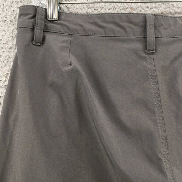 Eddie Bauer Flexion Chino Shorts Mens 32 (actual 33x9.5) Gray Mid Rise Zip Fly - Picture 8 of 16